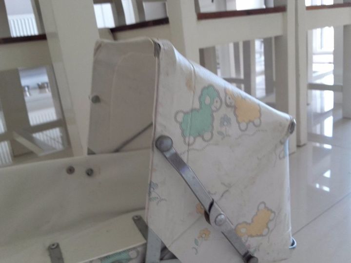 pram from years ago, crafts, how to, reupholster, Yuk