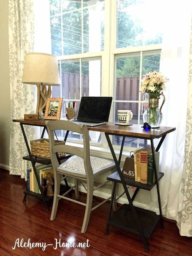Diy Desk No Power Tools Needed Hometalk Diy Desk Power Tools Not Required Home Office How To Repurposing Upcycling