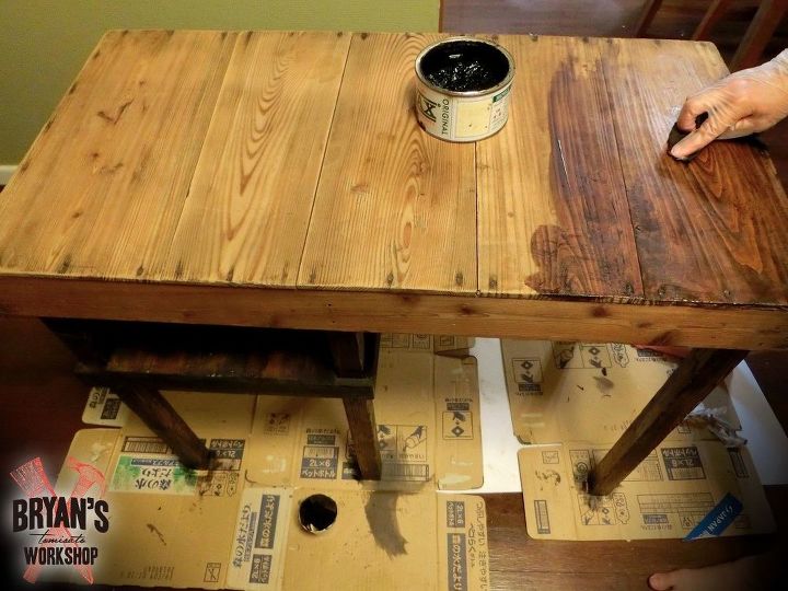 making tables out of old japanese sticky rice boxes, how to, repurpose household items, rustic furniture