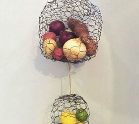 s 16 things you didn t know you could do with chickenwire, Hang your produce with handmade baskets