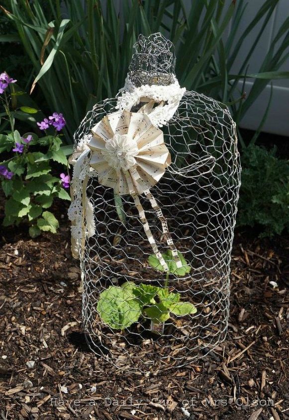 s 16 things you didn t know you could do with chickenwire, Create an adorable cloche for your garden