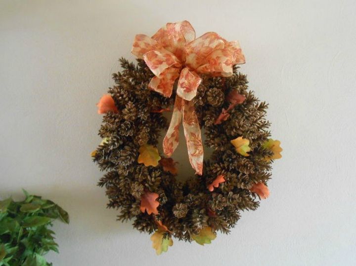 s 16 things you didn t know you could do with chickenwire, Or make a fall wreath with pinecones