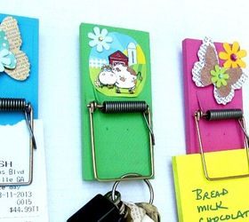 fun to make mouse trap clips , crafts, how to, organizing, repurposing upcycling, wall decor