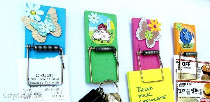 fun to make mouse trap clips , crafts, how to, organizing, repurposing upcycling, wall decor