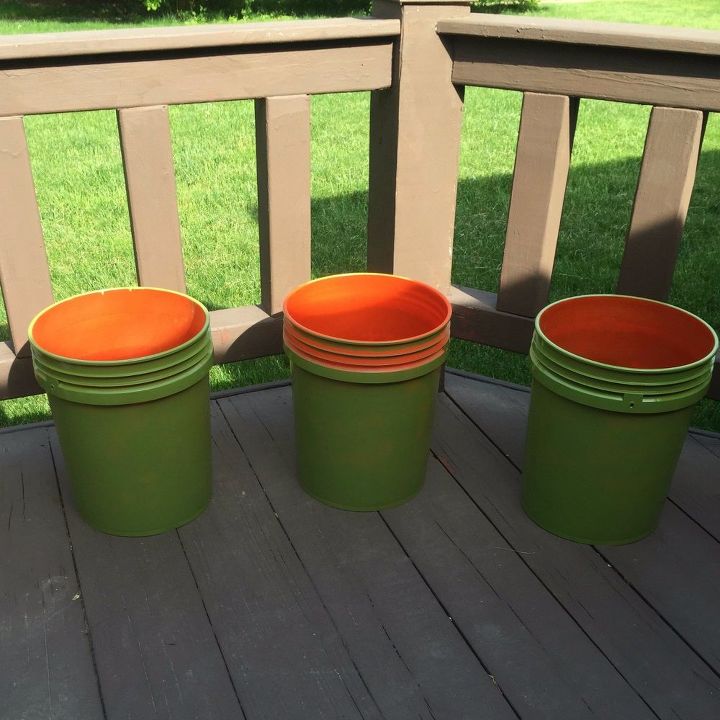 tomato planters from 5 gallon buckets, container gardening, gardening, how to