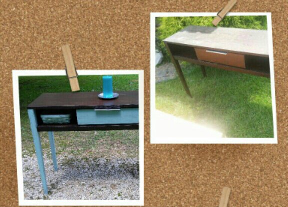  10 yard sale sofa table makeover, how to, painted furniture, Before After