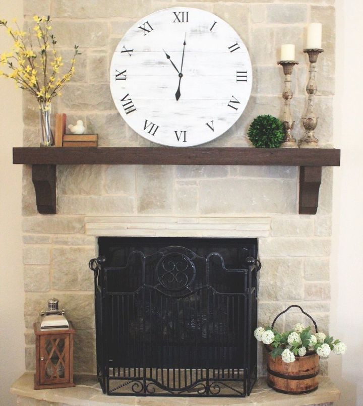 diy farmhouse clock, crafts, how to, painting, rustic furniture