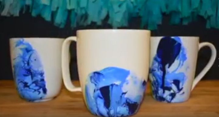 diy marble mug, crafts, painting