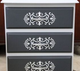 using embossing paste to enhance your stencilled project, how to, painted furniture, Stencil used is Fusion s Drawer 1 Stencil