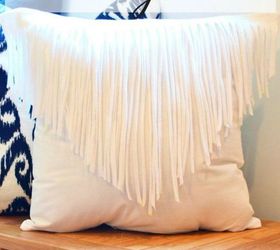 s what you didn t know you could do with your old clothes, You can make a decorative fringe pillow