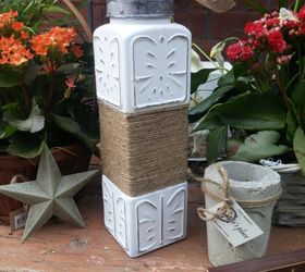 diy twine wrapped canister, chalk paint, crafts, how to