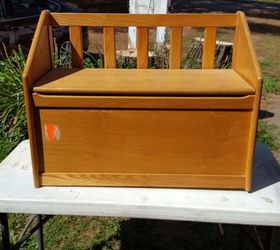 child s toy chest gets makeover, painted furniture, just boring