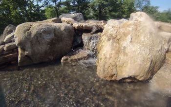 Natural Stone Waterfall in Swimming Pool