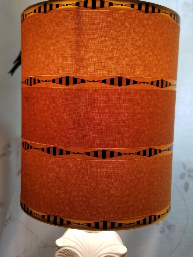 add interest to a lampshade with fabric duct tape and ribbon , crafts, how to, lighting