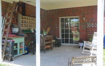Renovación económica del patio con una mezcla de lo nuevo y lo vintage