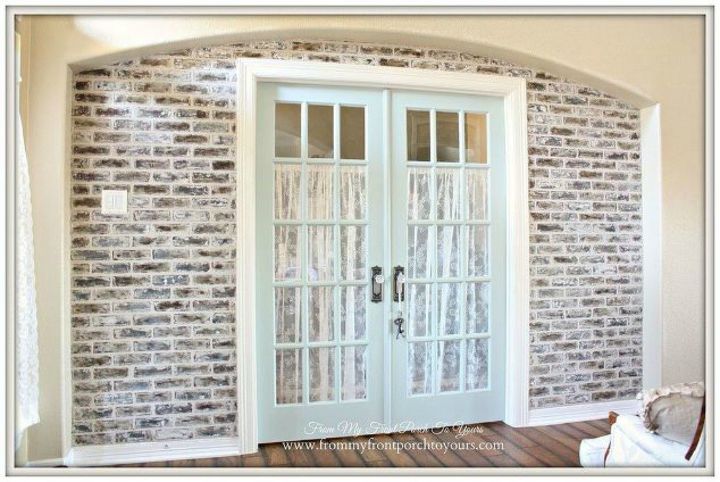 why everyone is copying these amazing brick paneling ideas, They create a perfect archway for your foyer