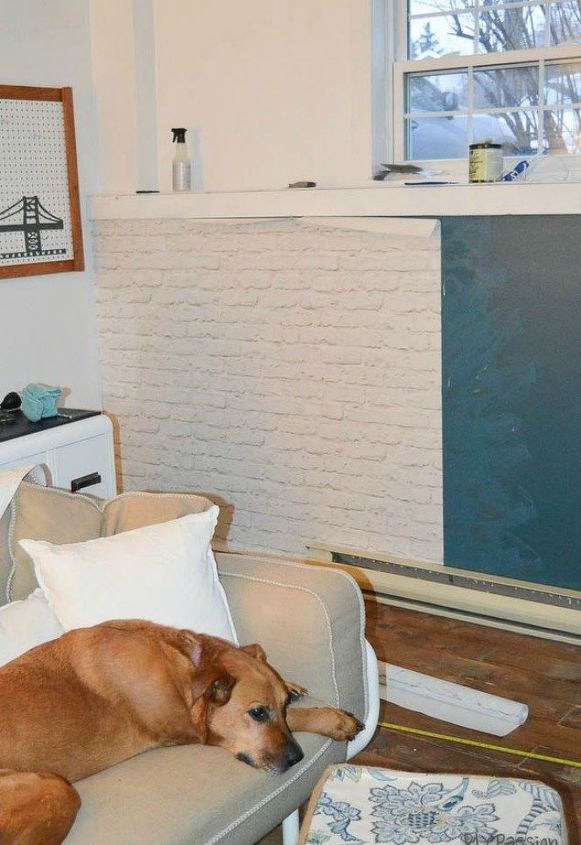 why everyone is copying these amazing brick paneling ideas, A white brick wall brightens any room