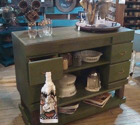 trashed picked vanity is now an awesome kitchen island, kitchen design, painted furniture, repurposing upcycling