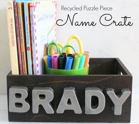 what i did with recycled puzzle pieces, crafts, how to, organizing, repurposing upcycling