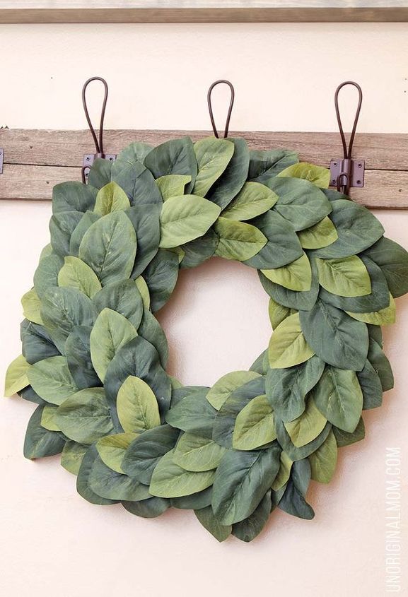 diy farmhouse magnolia wreath, crafts, how to, wreaths