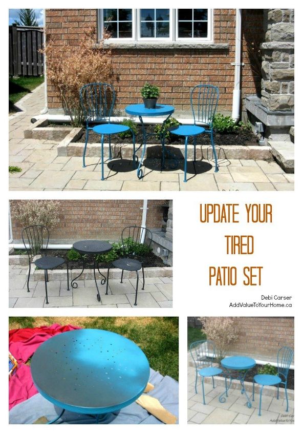 what does your patio set say fresh or tired , how to, outdoor furniture, outdoor living, painted furniture