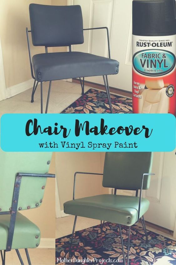cambio de imagen de una silla con pintura en spray de vinilo