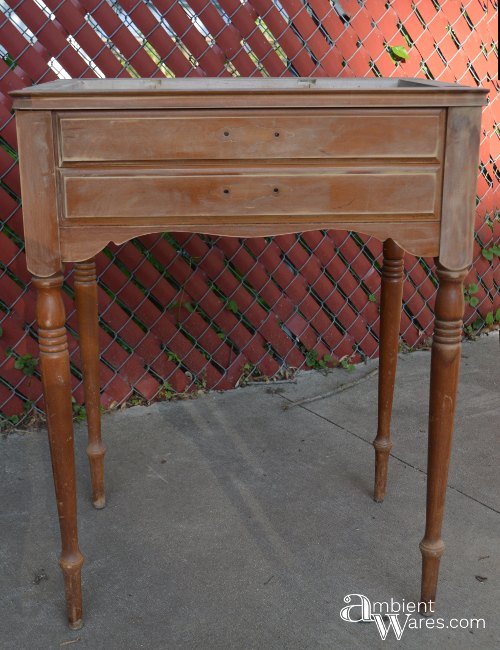 old sewing table turned food beverage station, how to, painted furniture, repurpose household items