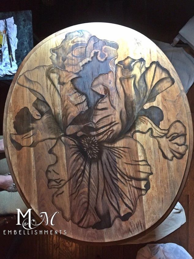 iris beauty hand stained makeover, how to, painted furniture