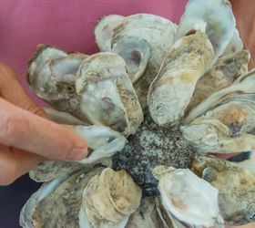 make a diy oyster shell cluster, crafts, how to, repurposing upcycling