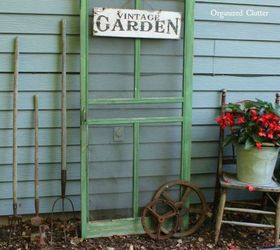 s how to transform your backyard into a junk garden, Accessorize with vintage farm tools