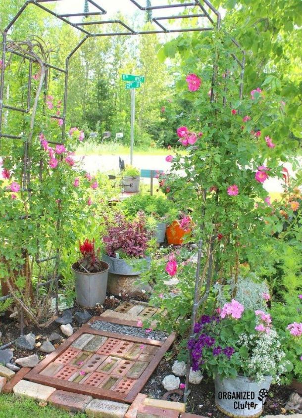 s how to transform your backyard into a junk garden, Create a salvaged pathway with old bricks