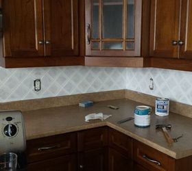  don t paint ceramic tile they said , how to, kitchen backsplash, painting, tiling