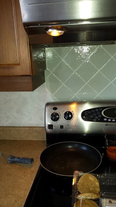  don t paint ceramic tile they said , how to, kitchen backsplash, painting, tiling