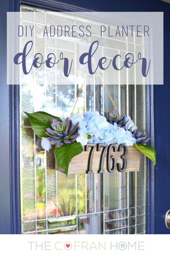 diy address planter door decor, container gardening, crafts, doors, gardening, how to