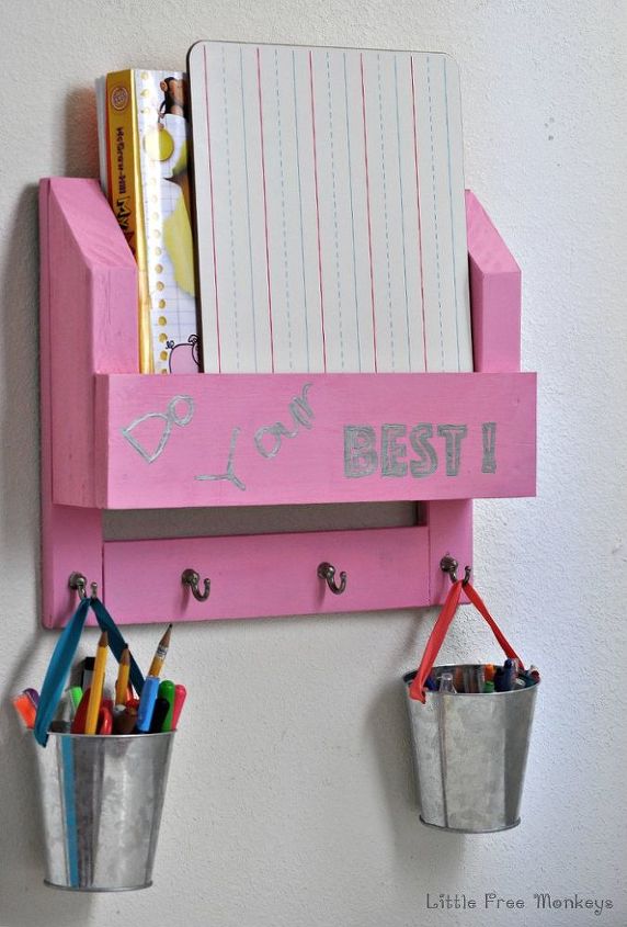diy desk organizer and homework station, crafts, how to, organizing, painting