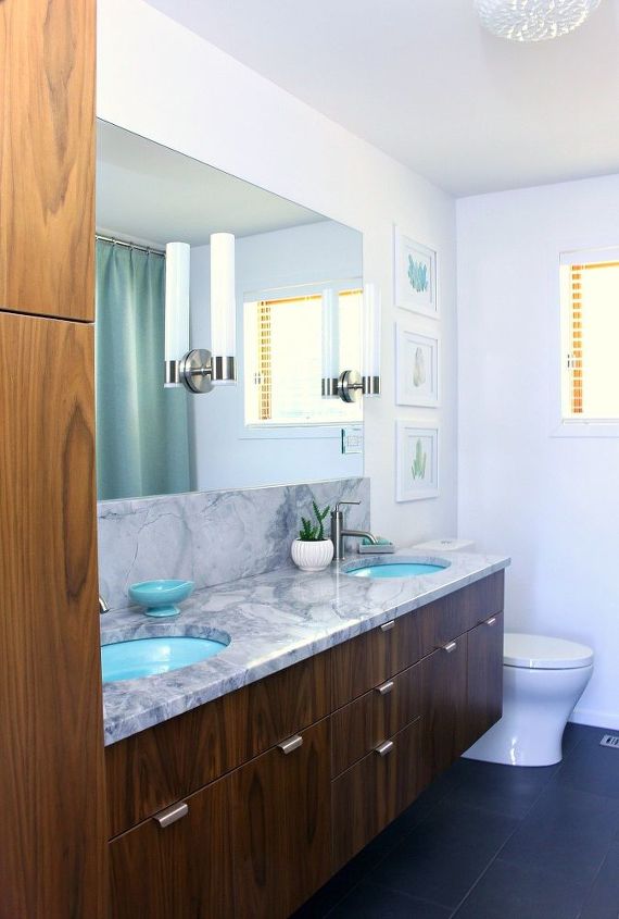 mid century modern bathroom reno, bathroom ideas, painting cabinets