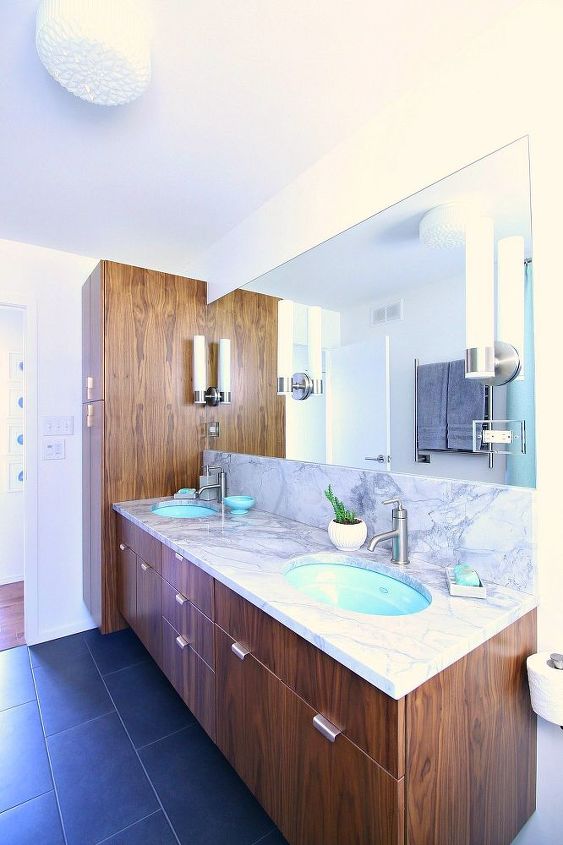 mid century modern bathroom reno, bathroom ideas, painting cabinets