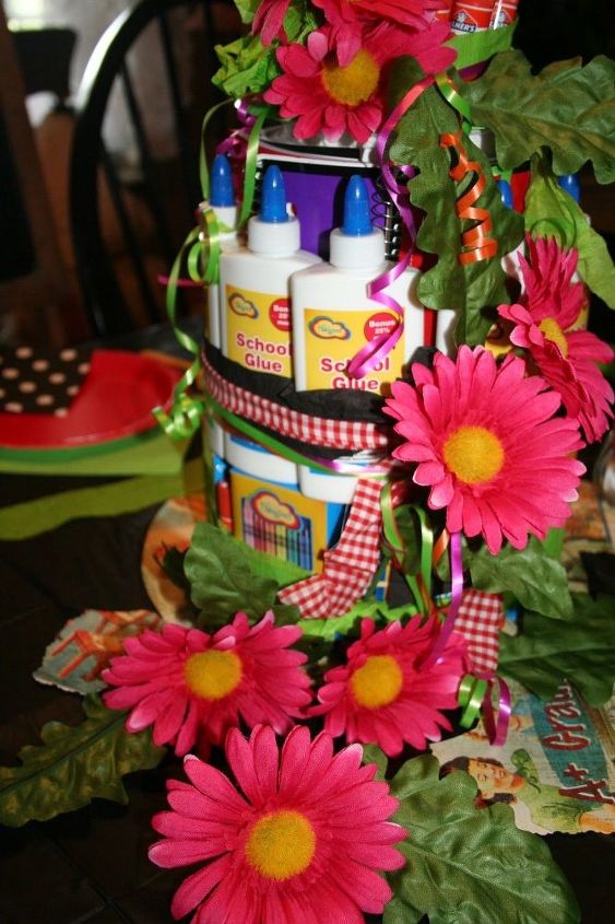 a back to school party and cake too , crafts, Keep adding cuteness