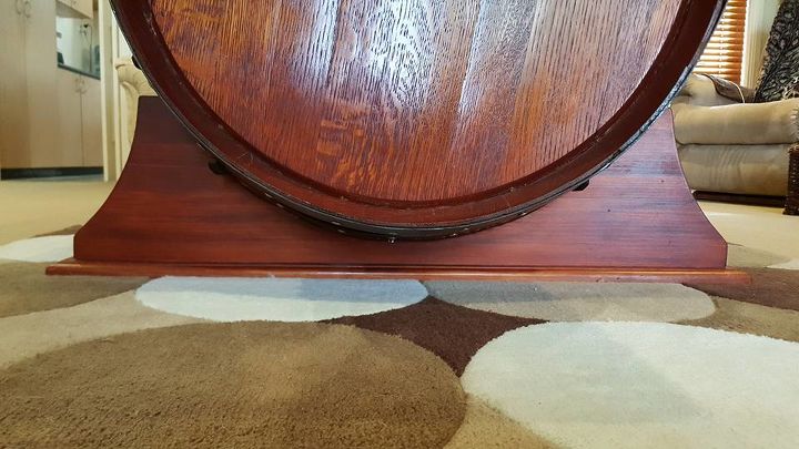 how to make a personalized wine barrel table, how to, painted furniture, repurposing upcycling, woodworking projects