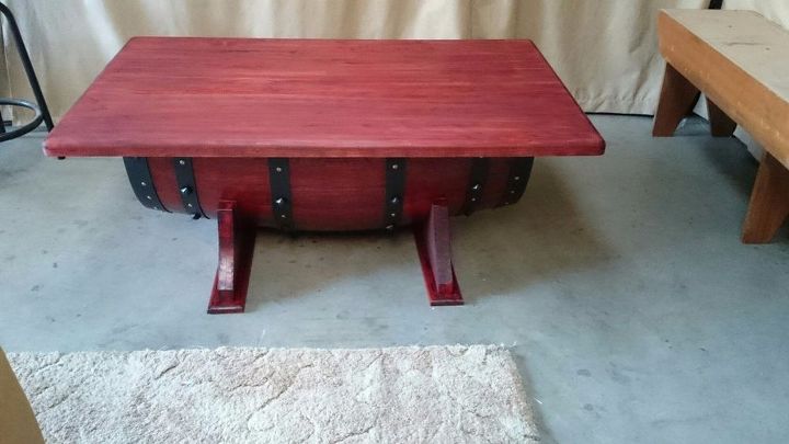 how to make a personalized wine barrel table, how to, painted furniture, repurposing upcycling, woodworking projects