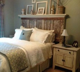 15 brilliant ways to upcycle old doors, Upgrade your bed with a headboard
