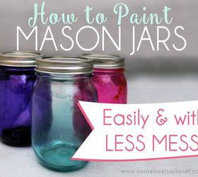 paint mason jars easily with less mess, crafts, how to, mason jars, painting
