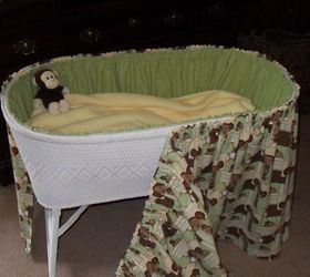 fabric covered bassinet, crafts, reupholster