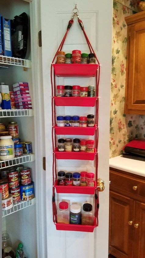 pantry door spice rack, closet, crafts, doors, how to, organizing, storage ideas