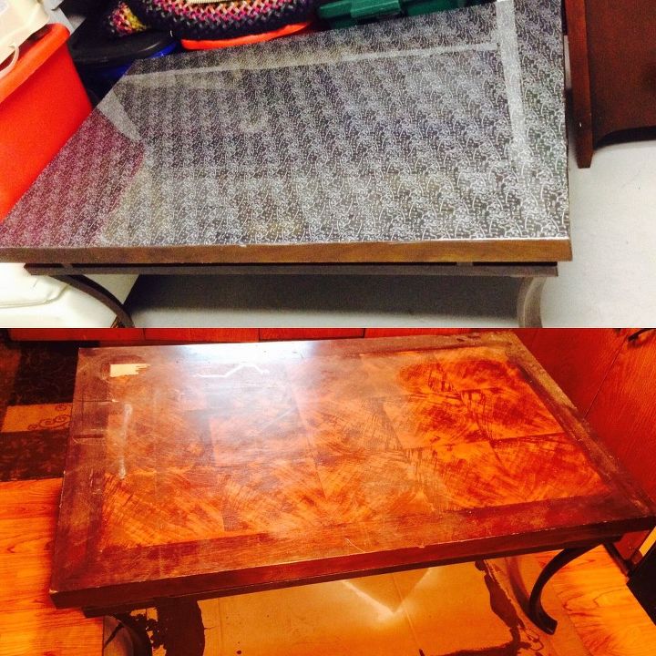 coffee table makeover , painted furniture