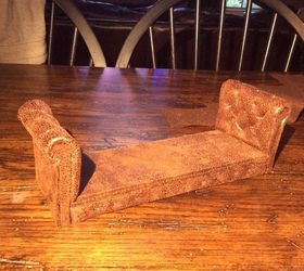miniature dollhouse leather couch tutorial