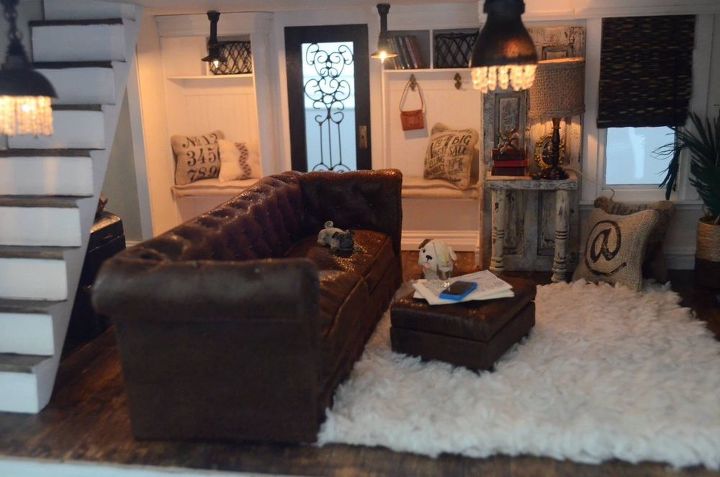 miniature dollhouse leather couch tutorial