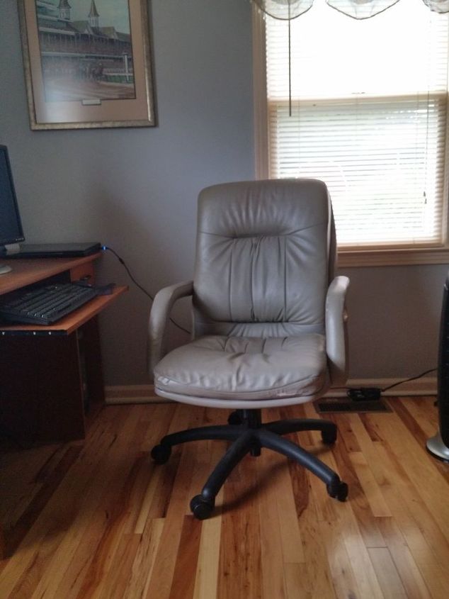q office chair, painted furniture, painting upholstered furniture