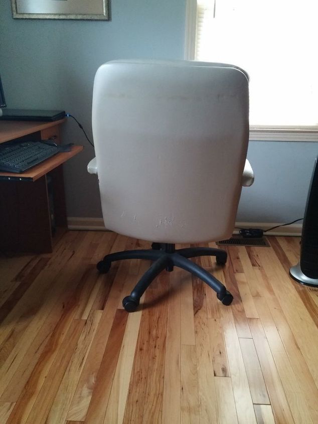 q office chair, painted furniture, painting upholstered furniture