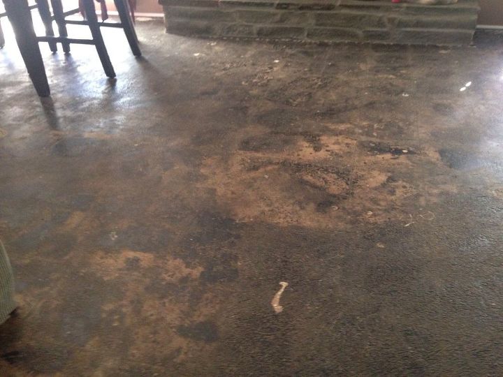 my living room has a concrete floor help me with cheap ideas, My living room it s to big and have concret floor I need help to tarn this old floor to new and modern look Like what I have to use to pint the concrete floor Thank you